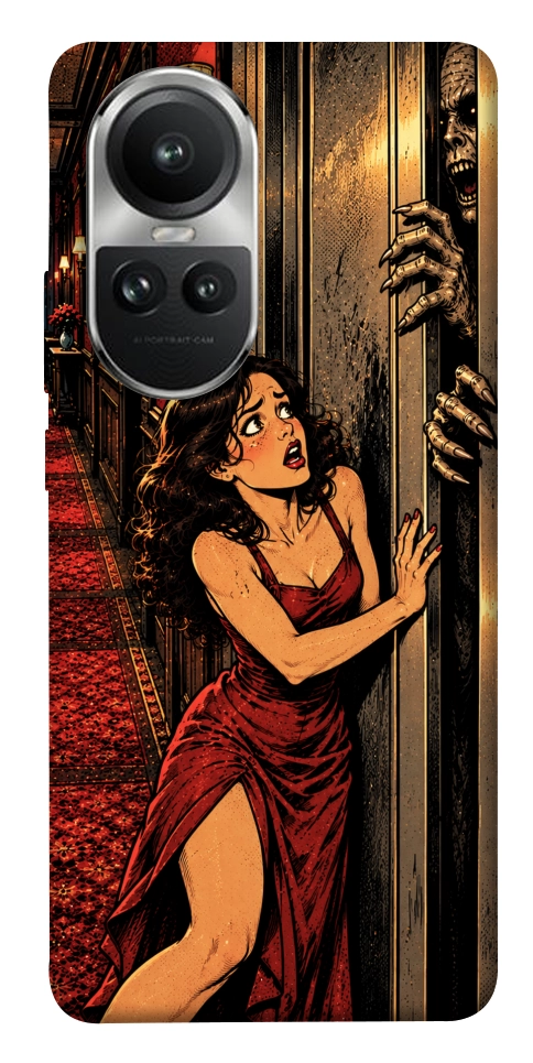 Чехол Scared woman для Oppo Reno 10