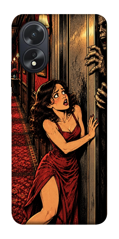 Чехол Scared woman для Oppo A38