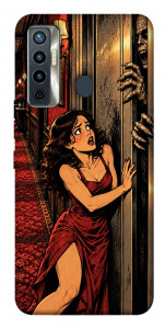Чехол Scared woman для TECNO Camon 17