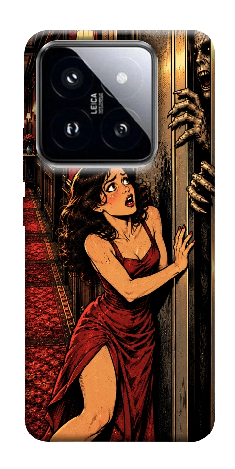 Чехол Scared woman для Xiaomi 14 Pro