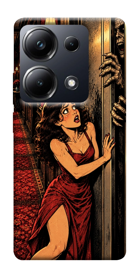 Чехол Scared woman для Xiaomi Poco M6