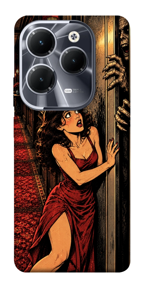 Чехол Scared woman для Infinix Hot 40