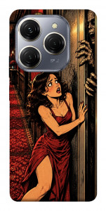 Чехол Scared woman для TECNO Spark 20 Pro