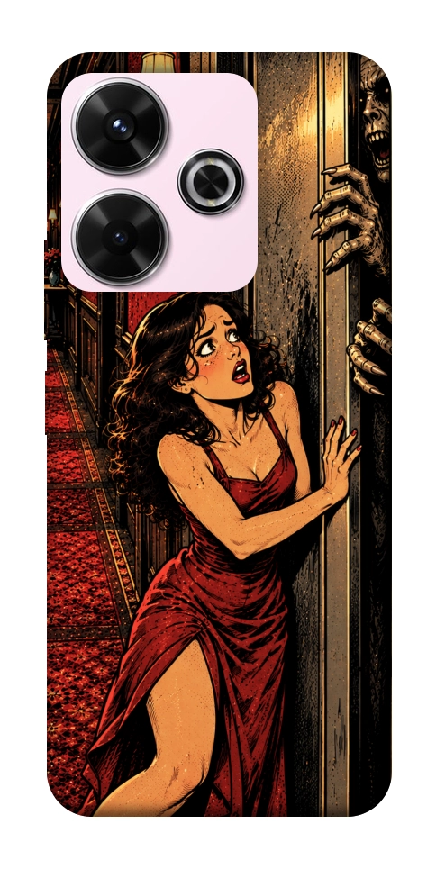 Чохол Scared woman для Xiaomi Redmi 13 4G