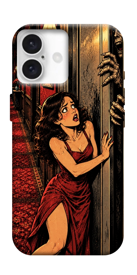 Чехол Scared woman для iPhone 16