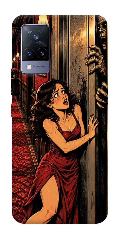 Чехол Scared woman для Vivo V21