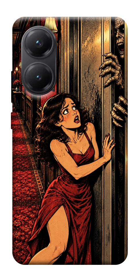 Чехол Scared woman для Xiaomi Poco X7 Pro