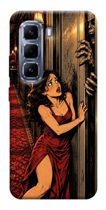 Чохол Scared woman для Infinix Hot 50 Pro