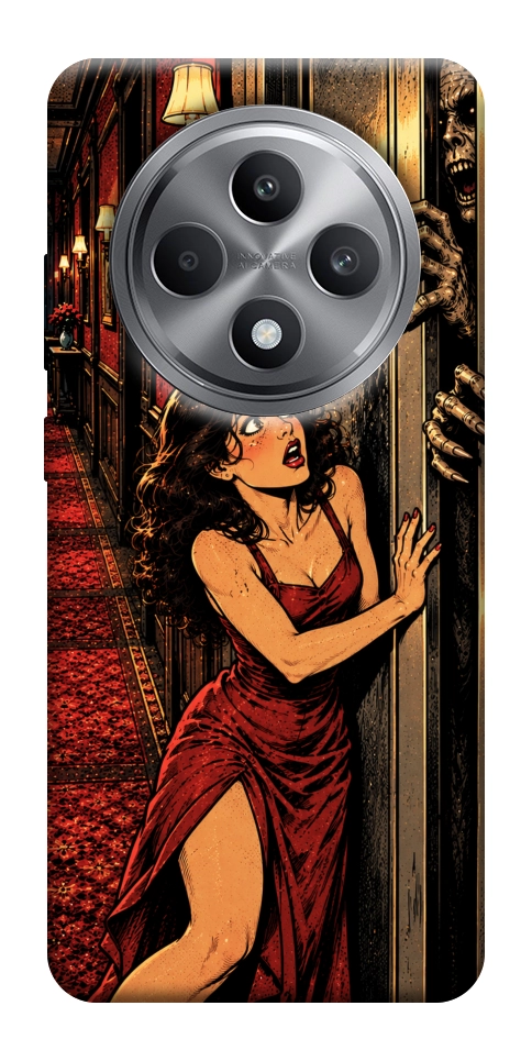 Чохол Scared woman для Oppo Reno 12 F 4G