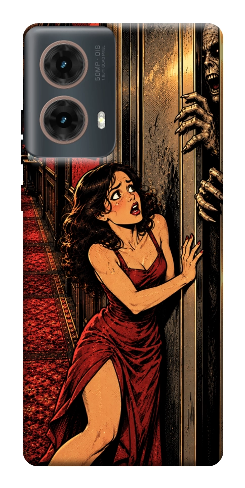 Чехол Scared woman для Motorola Moto G85