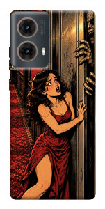 Чехол Scared woman для Motorola Moto G85