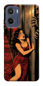 Чехол Scared woman для Motorola Moto G05