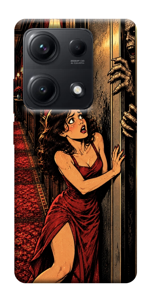 Чехол Scared woman для Xiaomi Redmi Note 14S