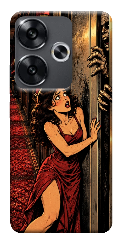 Чехол Scared woman для Xiaomi Poco F6