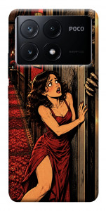 Чехол Scared woman для Xiaomi Poco X6 Pro