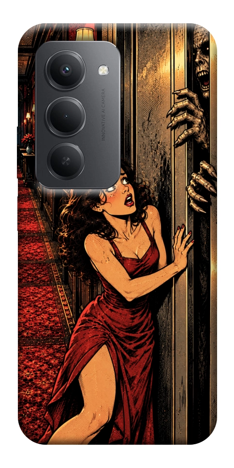 Чехол Scared woman для Xiaomi Redmi 15 (Europe version)