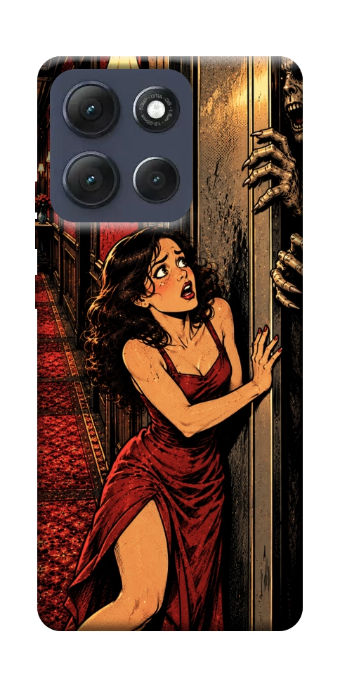 Чехол Scared woman для Motorola Moto G86 Power