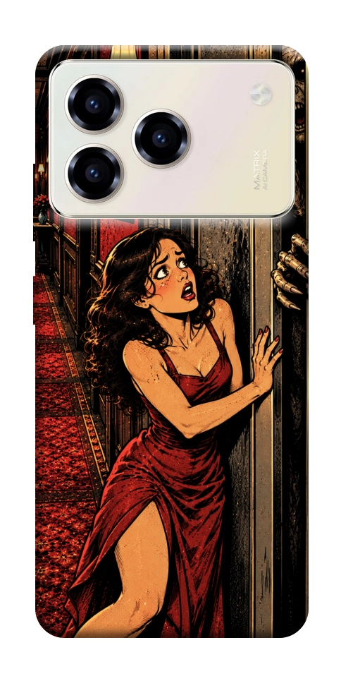 Чохол Scared woman для ZTE Blade A76 4G