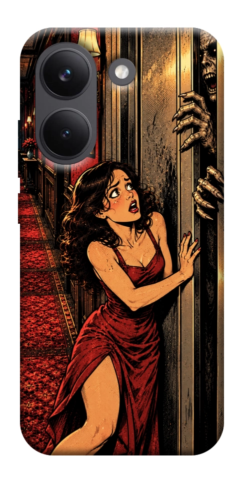 Чехол Scared woman для Xiaomi Poco X8 Pro