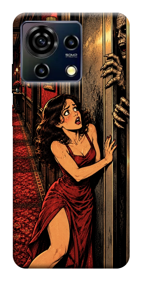 Чехол Scared woman для ZTE Blade V50 Vita