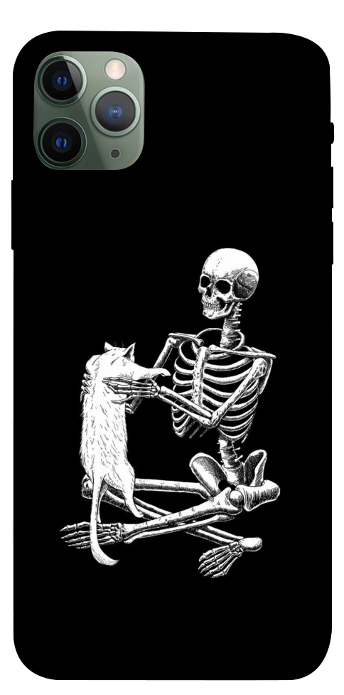 Чехол Skeleton with cat для iPhone 11 Pro Max