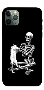 Чохол Skeleton with cat для iPhone 11 Pro