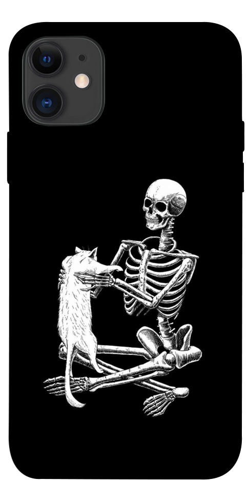 Чохол Skeleton with cat для iPhone 11