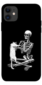 Чехол Skeleton with cat для iPhone 11