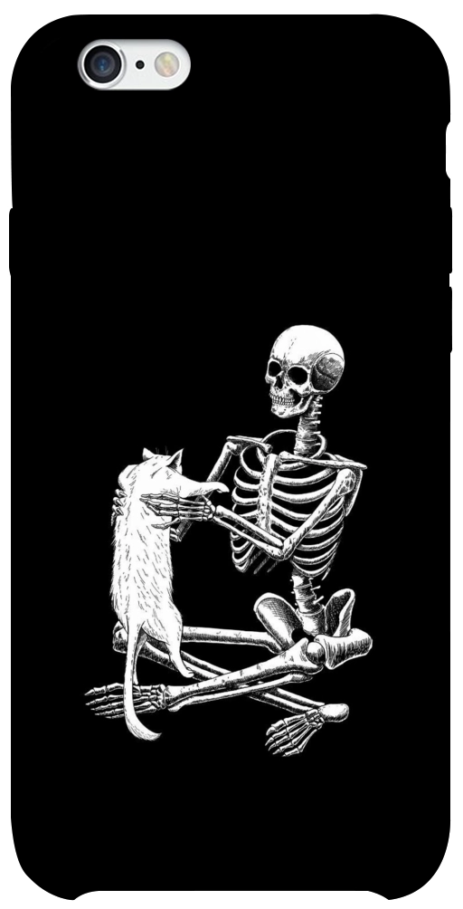 Чехол Skeleton with cat для iPhone 6