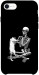 Чехол Skeleton with cat для iPhone SE (2020)