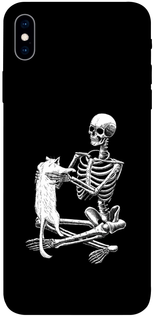 Чохол Skeleton with cat для iPhone XS Max