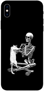Чохол Skeleton with cat для iPhone XS Max