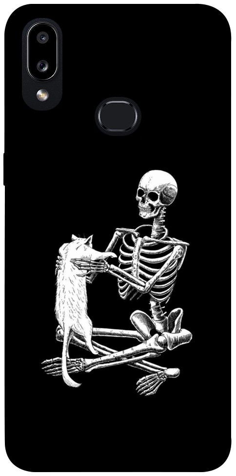 Чехол Skeleton with cat для Galaxy A10s (2019)