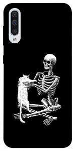 Чохол Skeleton with cat для Samsung Galaxy A50s