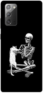 Чохол Skeleton with cat для Galaxy Note 20