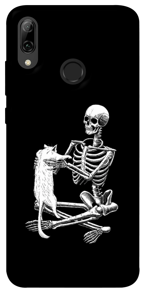 Чехол Skeleton with cat для Huawei P Smart (2019)