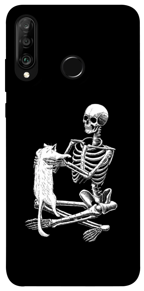 Чехол Skeleton with cat для Huawei P30 Lite