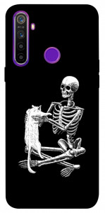 Чохол Skeleton with cat для Realme 5