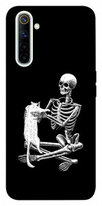 Чехол Skeleton with cat для Realme 6