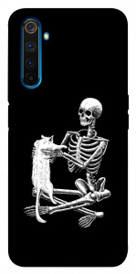Чохол Skeleton with cat для Realme 6 Pro