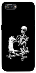 Чехол Skeleton with cat для Realme C2