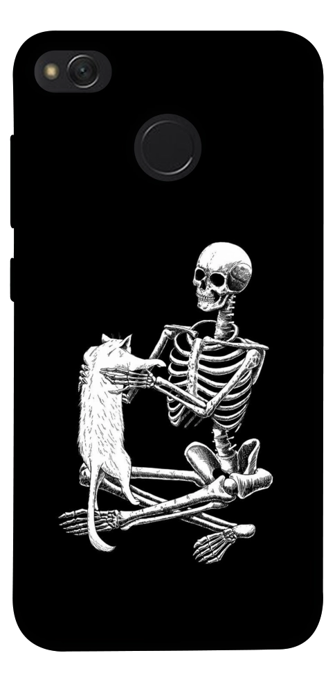 Чехол Skeleton with cat для Xiaomi Redmi 4X