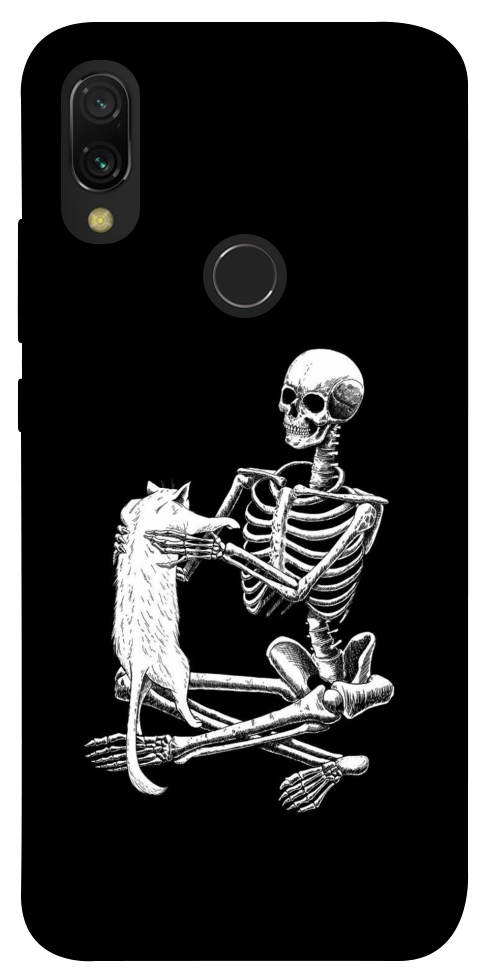 Чехол Skeleton with cat для Xiaomi Redmi 7