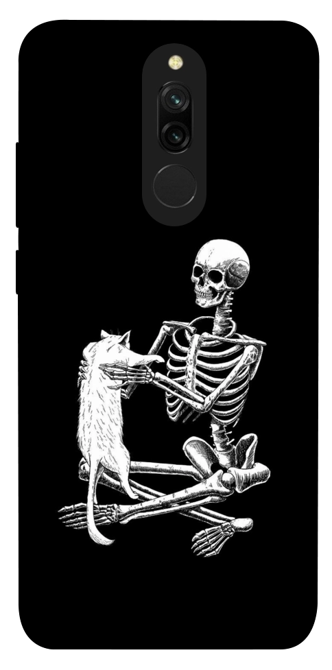 Чехол Skeleton with cat для Xiaomi Redmi 8