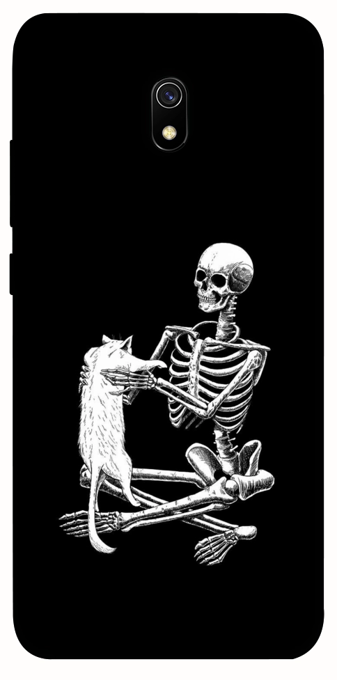 Чехол Skeleton with cat для Xiaomi Redmi 8a
