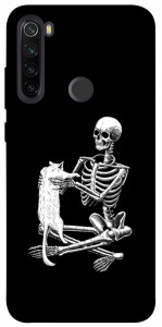 Чехол Skeleton with cat для Xiaomi Redmi Note 8T