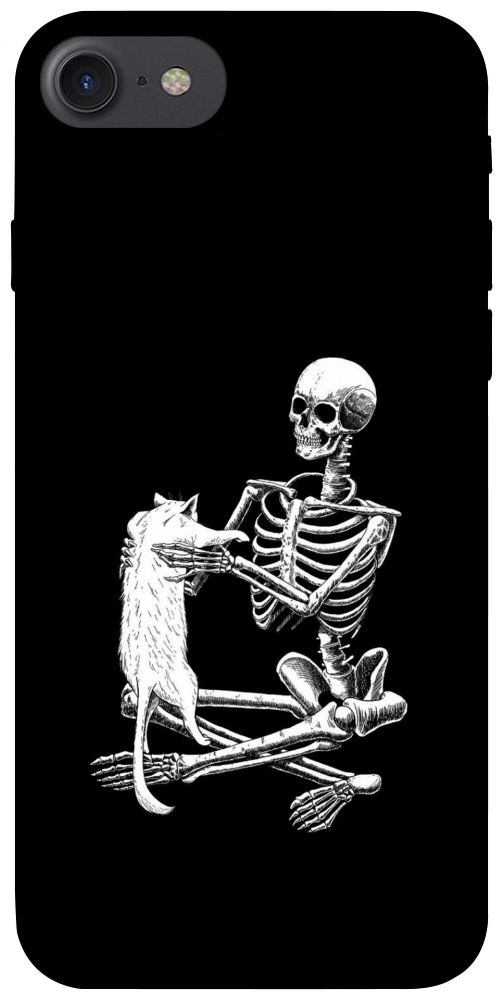 Чохол Skeleton with cat для iPhone 8