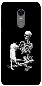 Чехол Skeleton with cat для Xiaomi Redmi 5 Plus