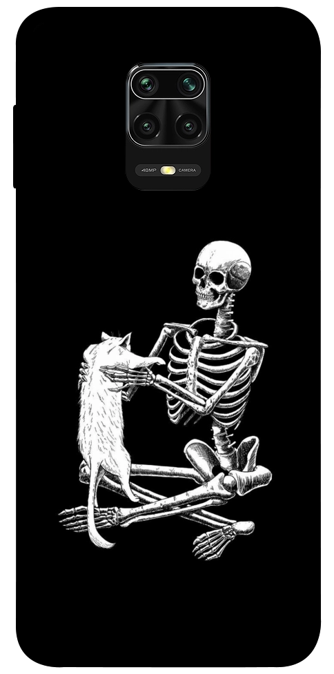 Чохол Skeleton with cat для Xiaomi Redmi Note 9 Pro