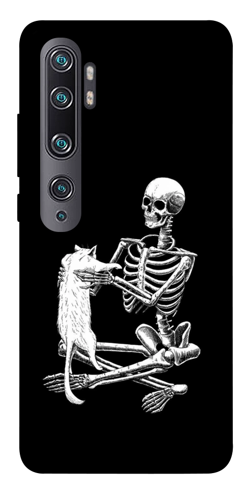 Чехол Skeleton with cat для Xiaomi Mi Note 10
